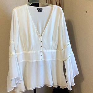 City Chic Ivory long sleeve top